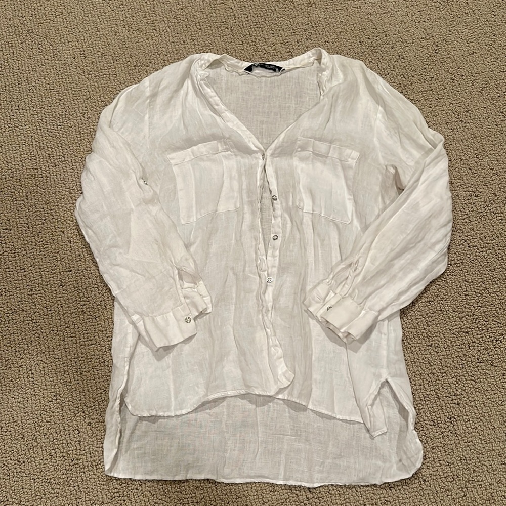 Zara Linen blouse - Picture 1 of 3